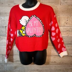BNWOT Peanuts Charlie Brown Valentines’s day women’s sweater in size x-large